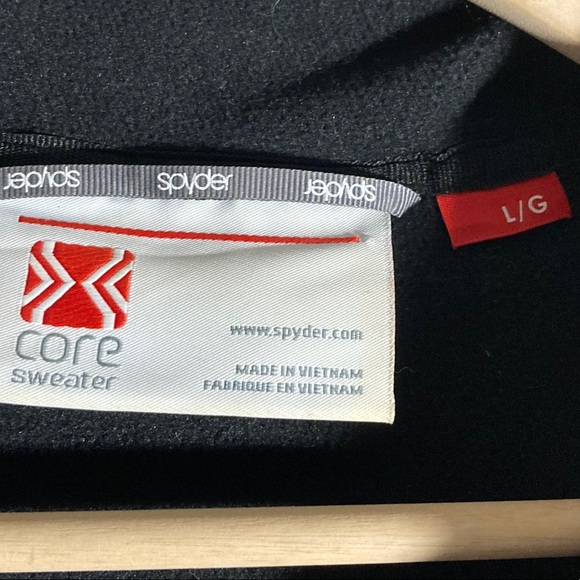 Spyder core sweater black full zip jacket. Beautiful jacket, fits like a medium - Picture 7 of 10